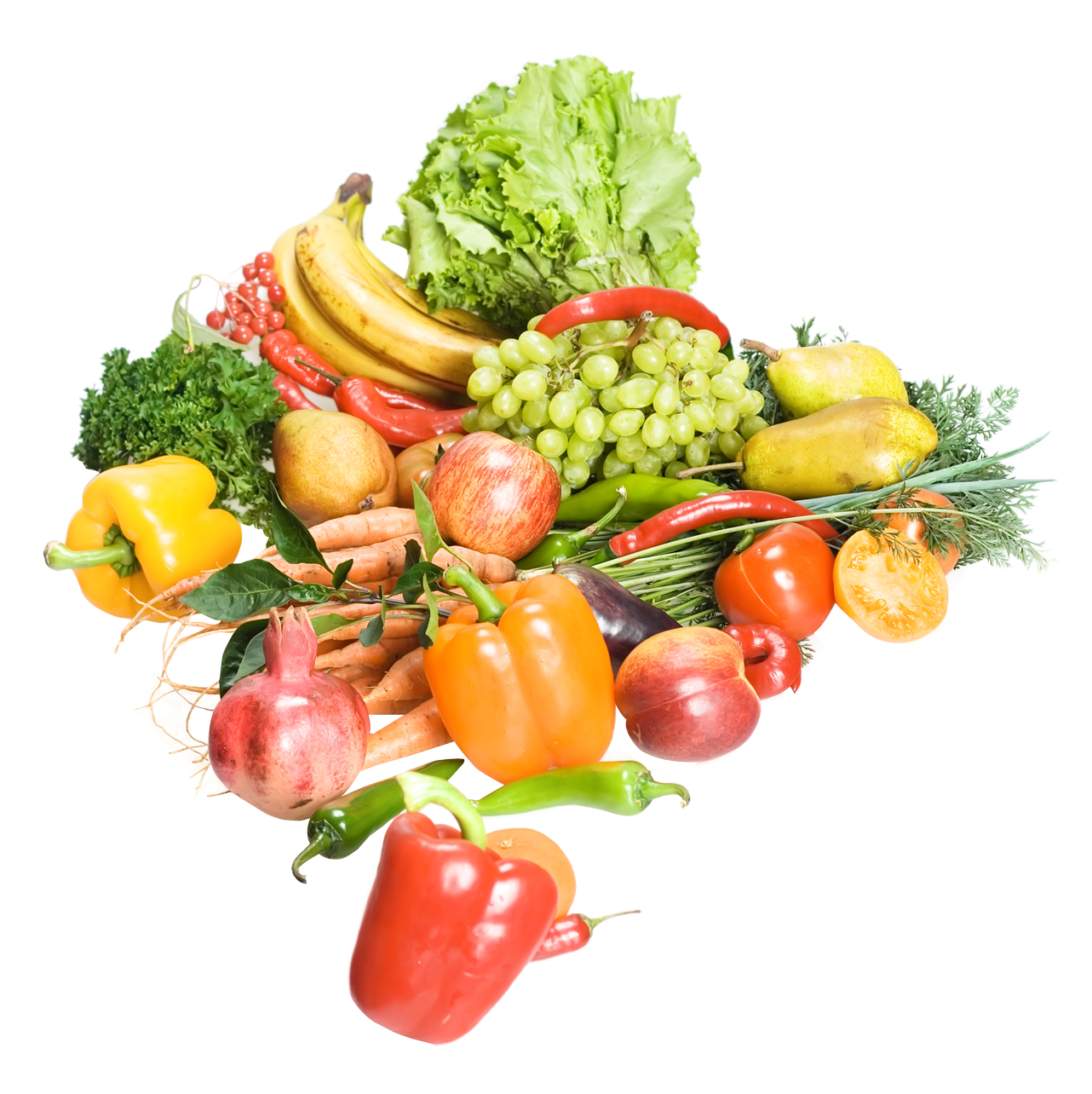A Pile Of Fruits And Vegetables