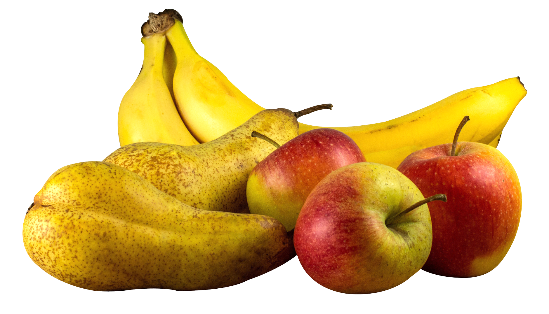 A Group Of Bananas And Apples