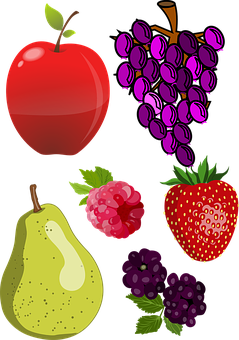 A Group Of Different Fruits