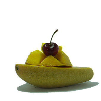 A Fruit On Top Of A Piece Of Fruit