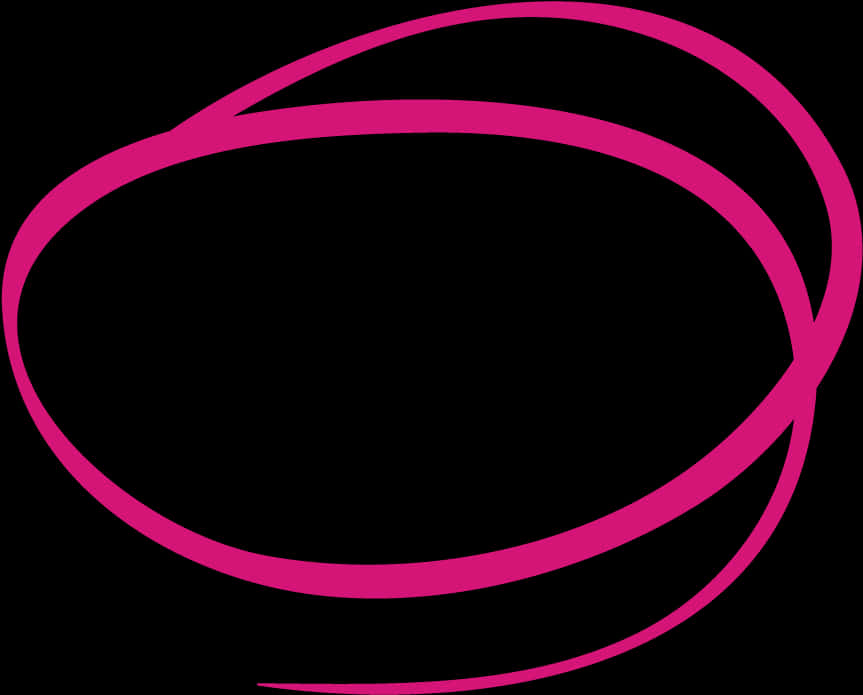 A Pink Circle With Black Background