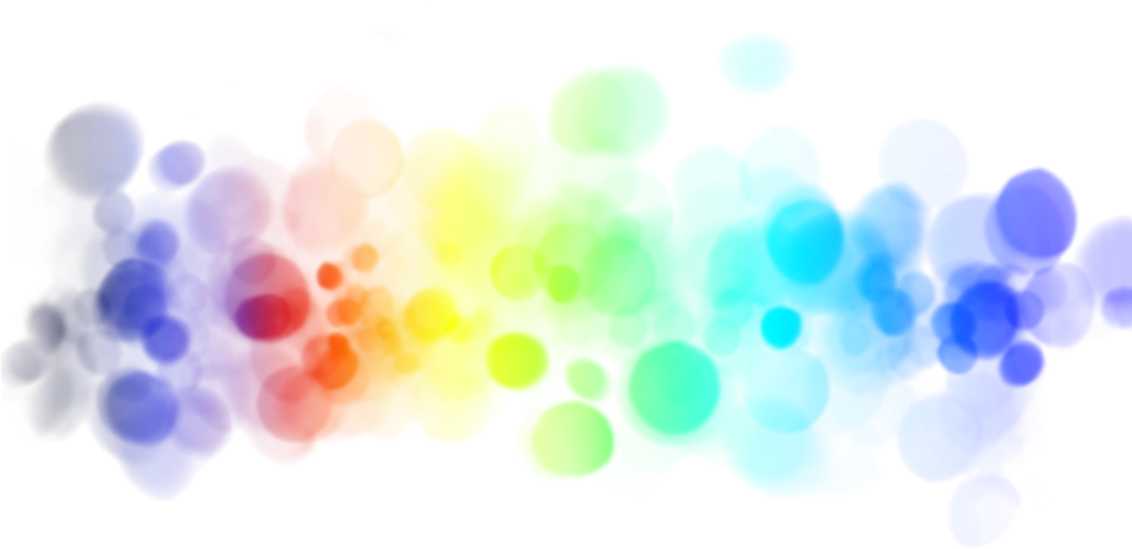 A Rainbow Colored Lights On A Black Background