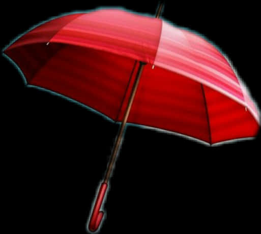 A Red Umbrella With A Black Background