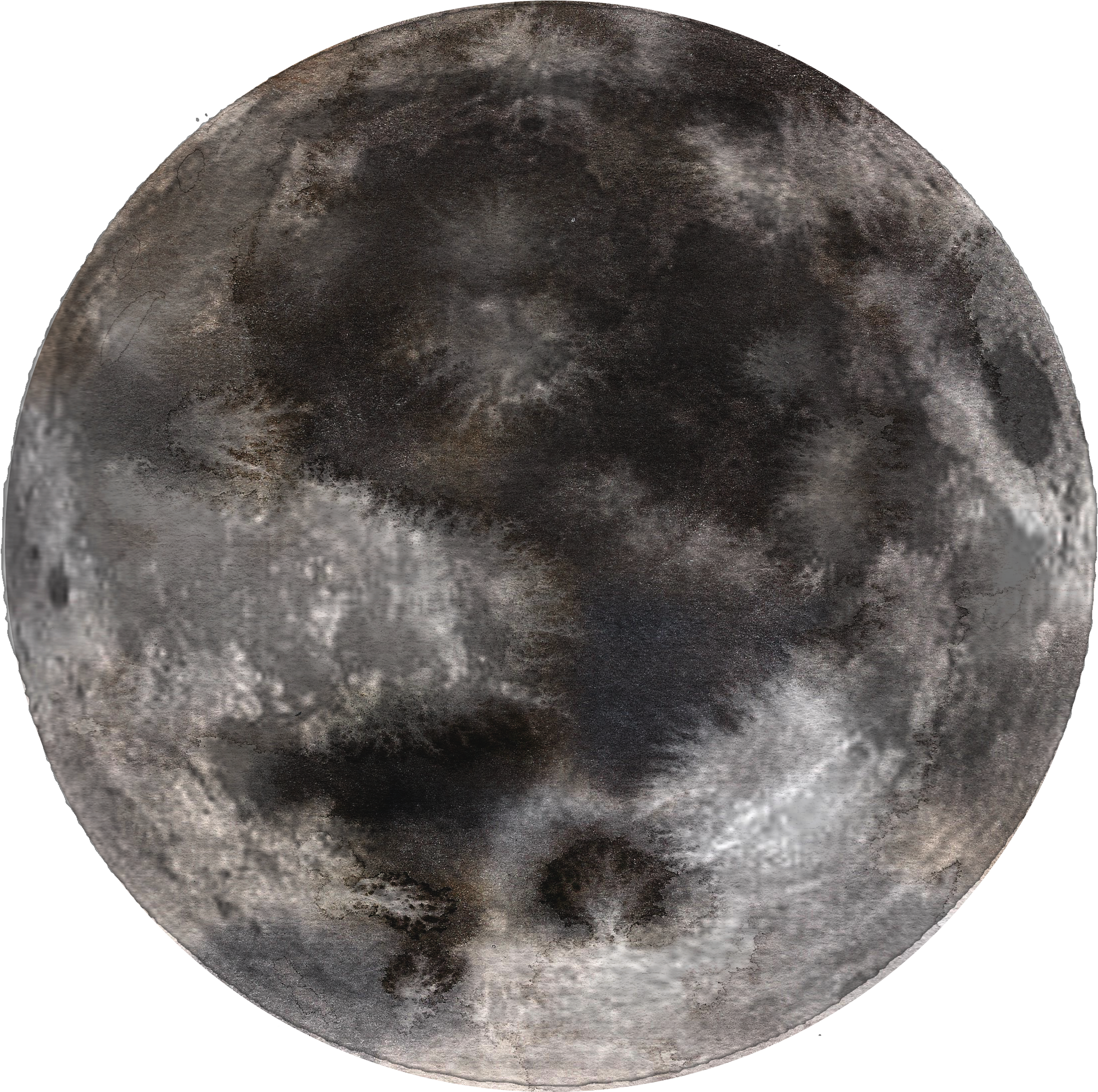 A Full Moon With Dark Spots