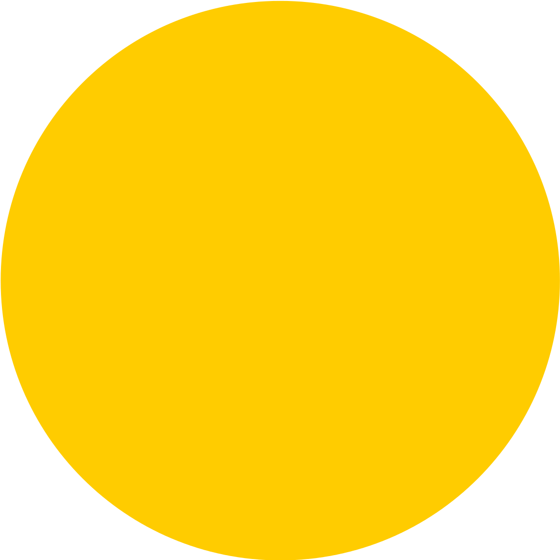 A Yellow Circle With Black Background