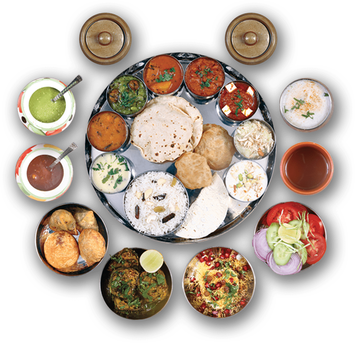 A Plate Of Food With Different Types Of Food In It