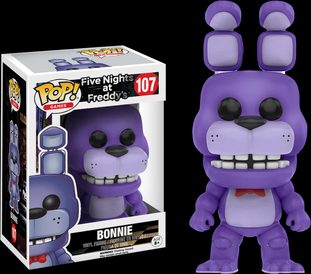 A Purple Toy Figure With A Box