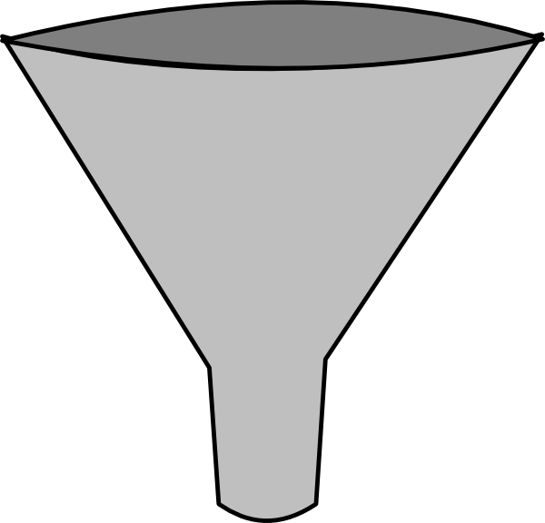 A Grey Funnel With A Black Background
