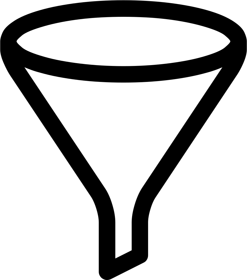 A Black Outline Of A Funnel