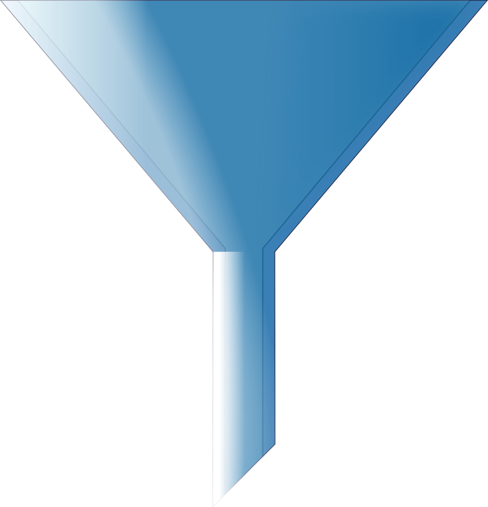 A Blue Funnel With A Black Background