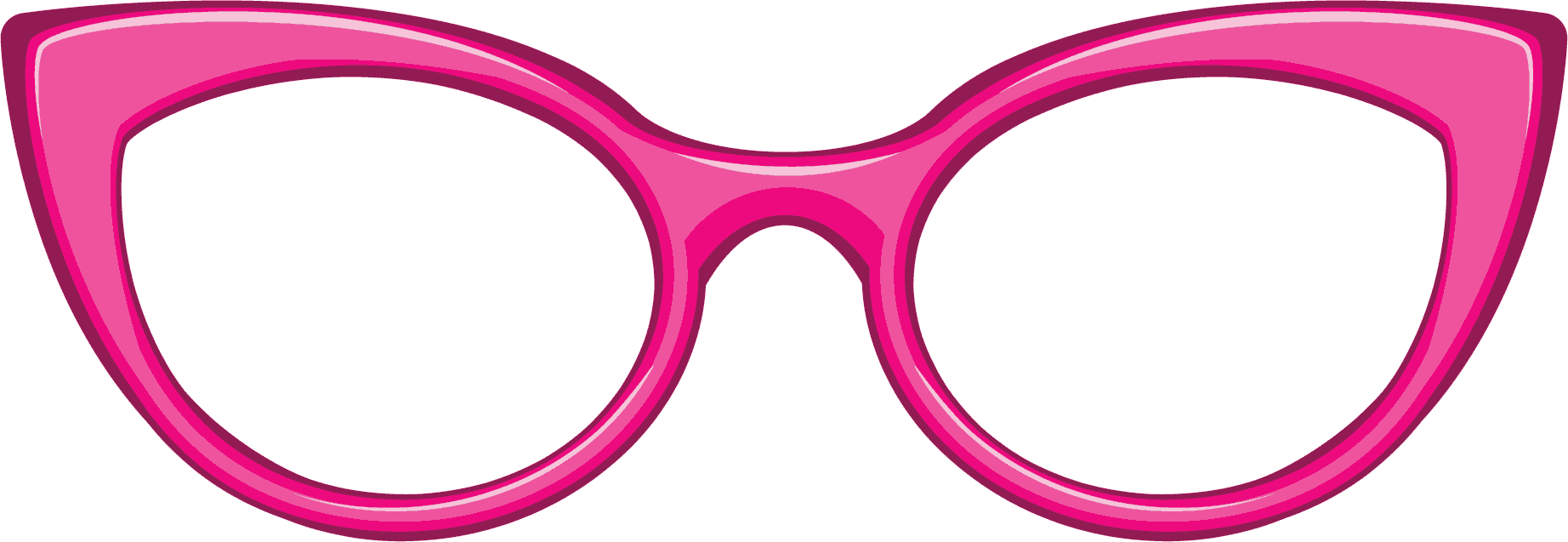 A Pink Glasses With Black Background