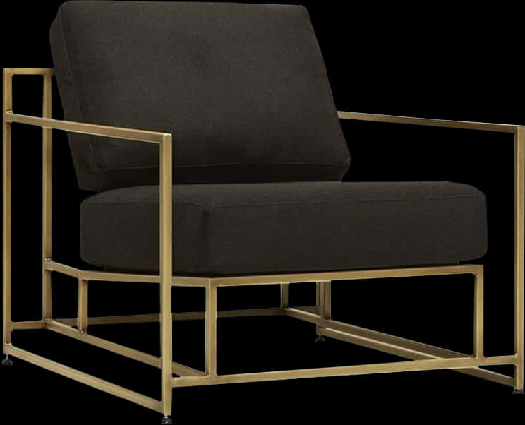 A Black And Gold Chair