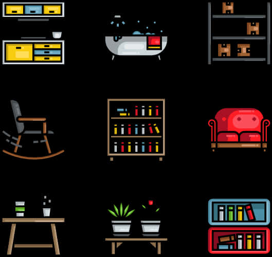 A Collection Of Furniture Icons