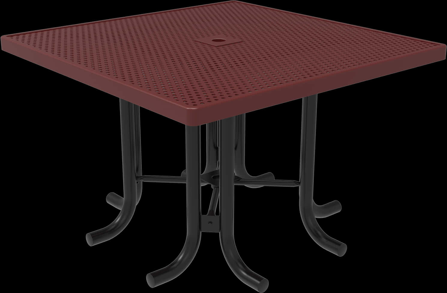 A Square Table With A Black Base