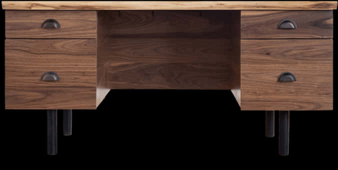 A Wooden Desk With Drawers