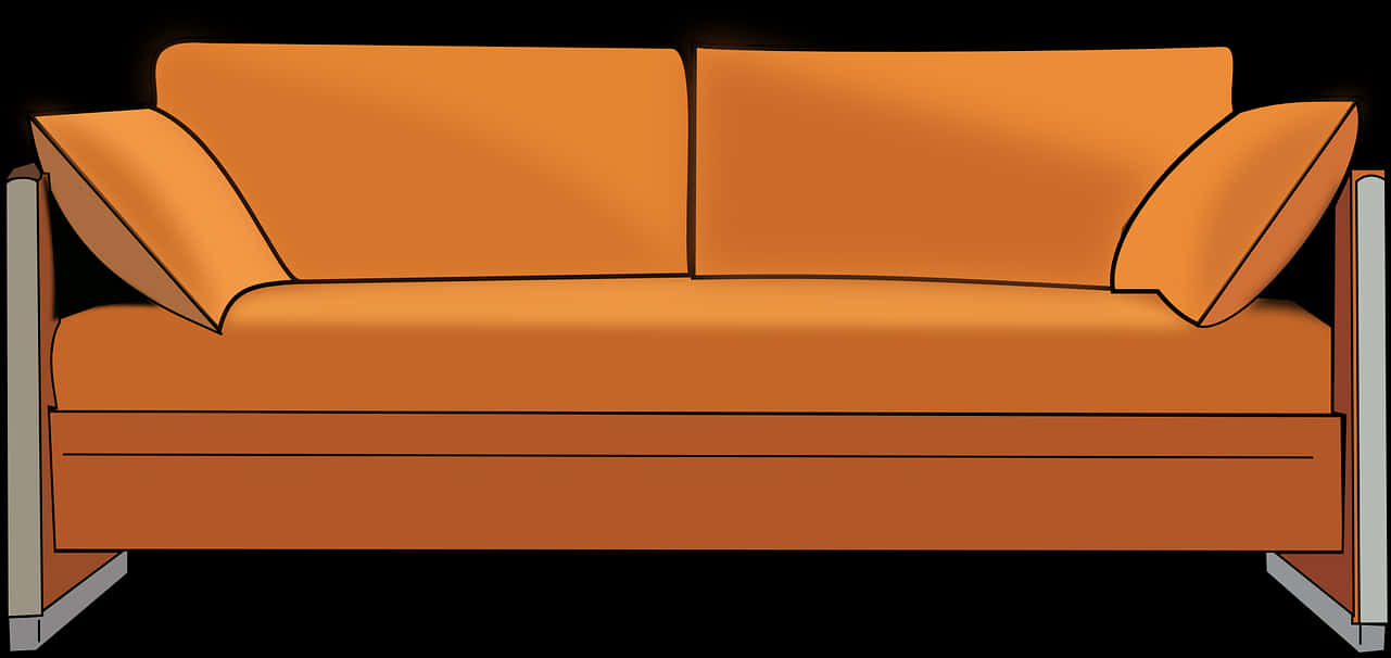 A Couch With Two Pillows