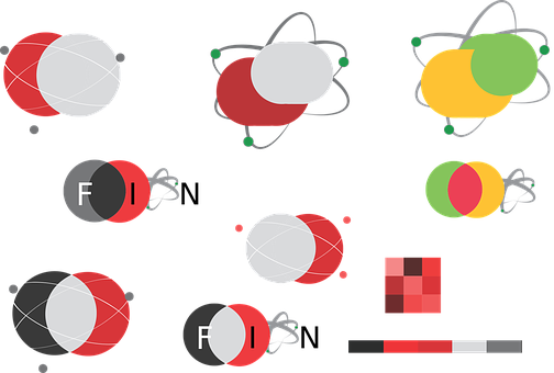 A Group Of Colorful Circles With Different Symbols