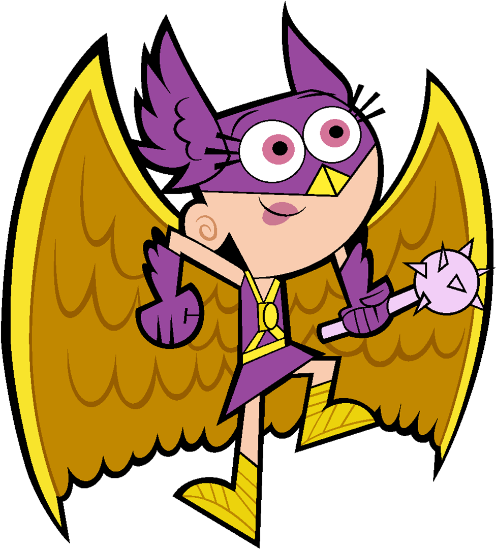 Cartoon Character In A Purple Garment