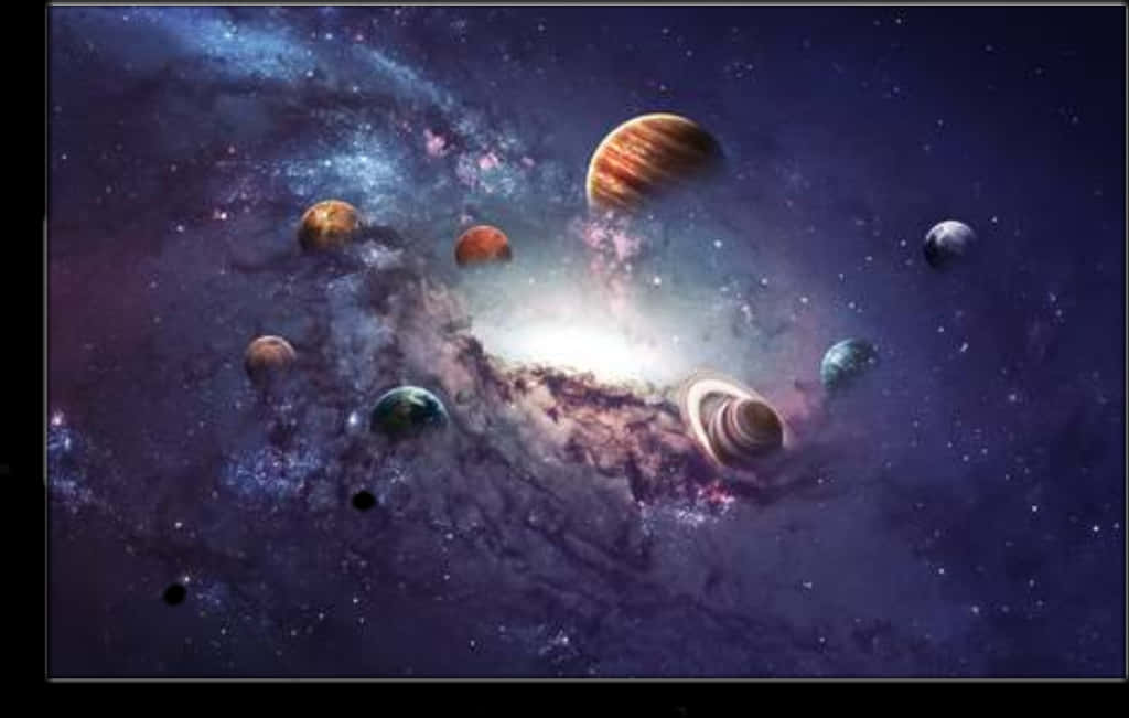Planets And Stars In Space