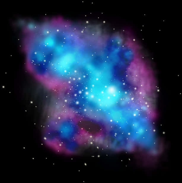 A Blue And Pink Galaxy