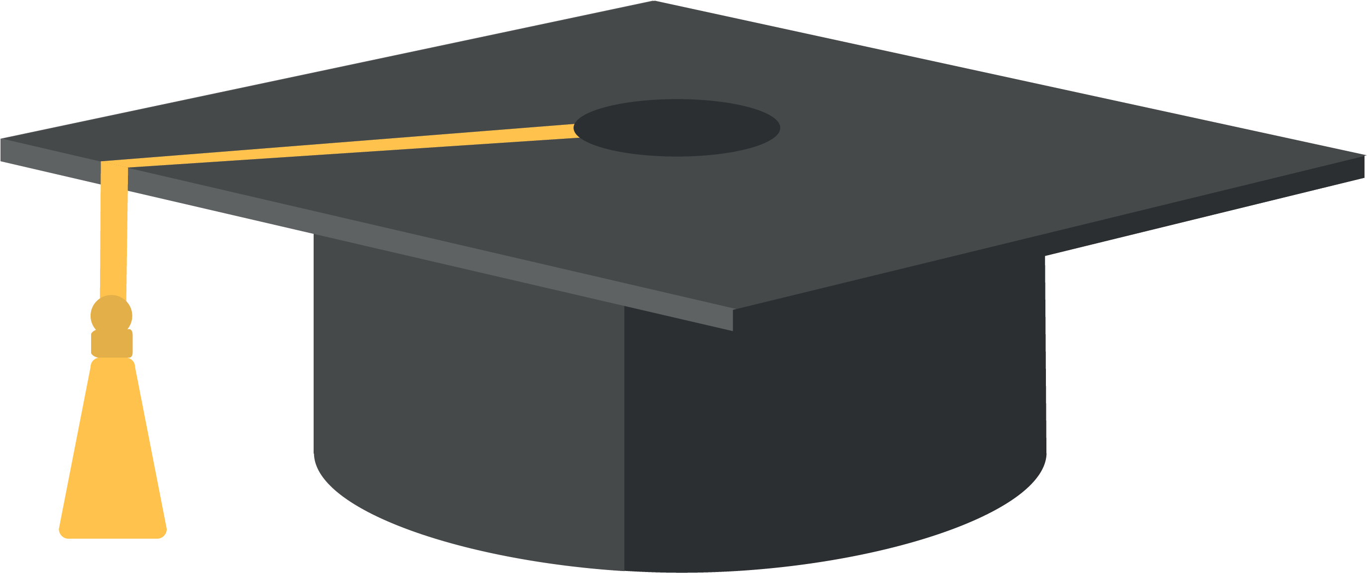 A Black Square Graduation Cap With A Yellow Stick