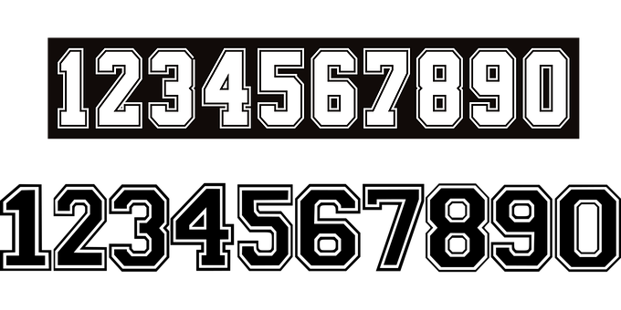 A Number On A Black Background