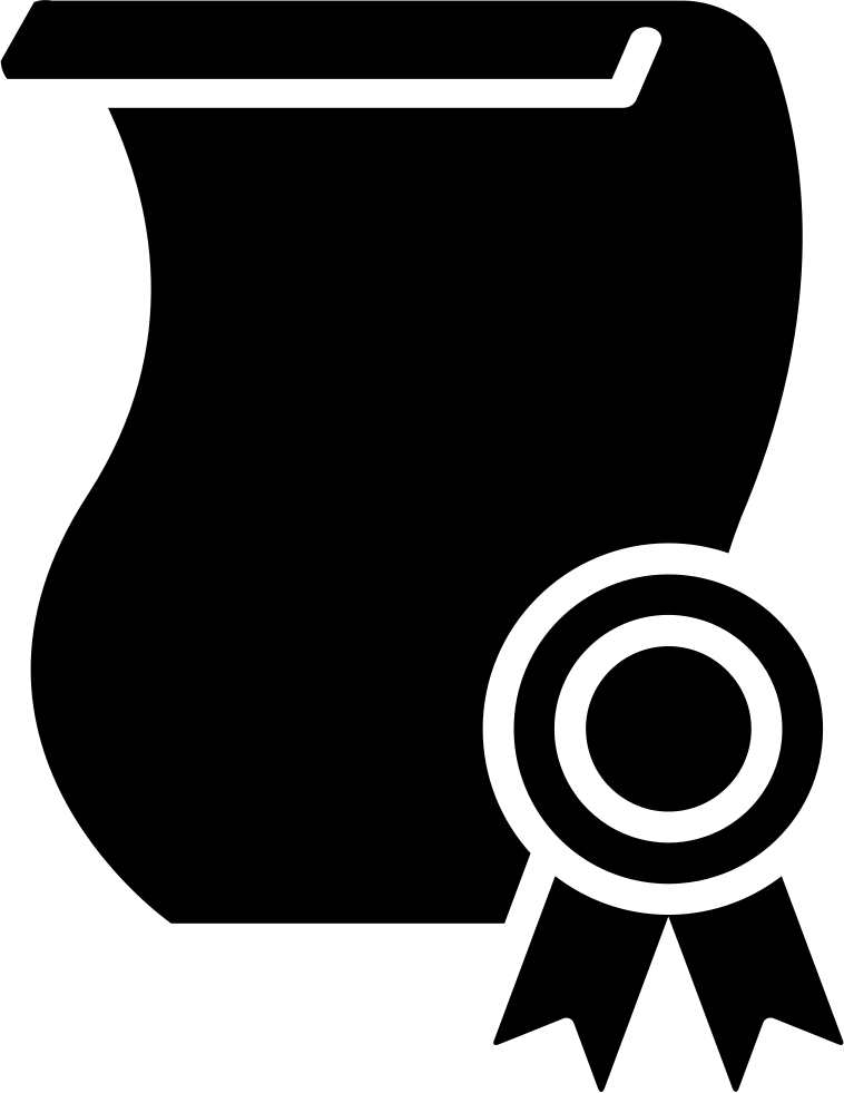 A Black And White Outline Of A Certificate