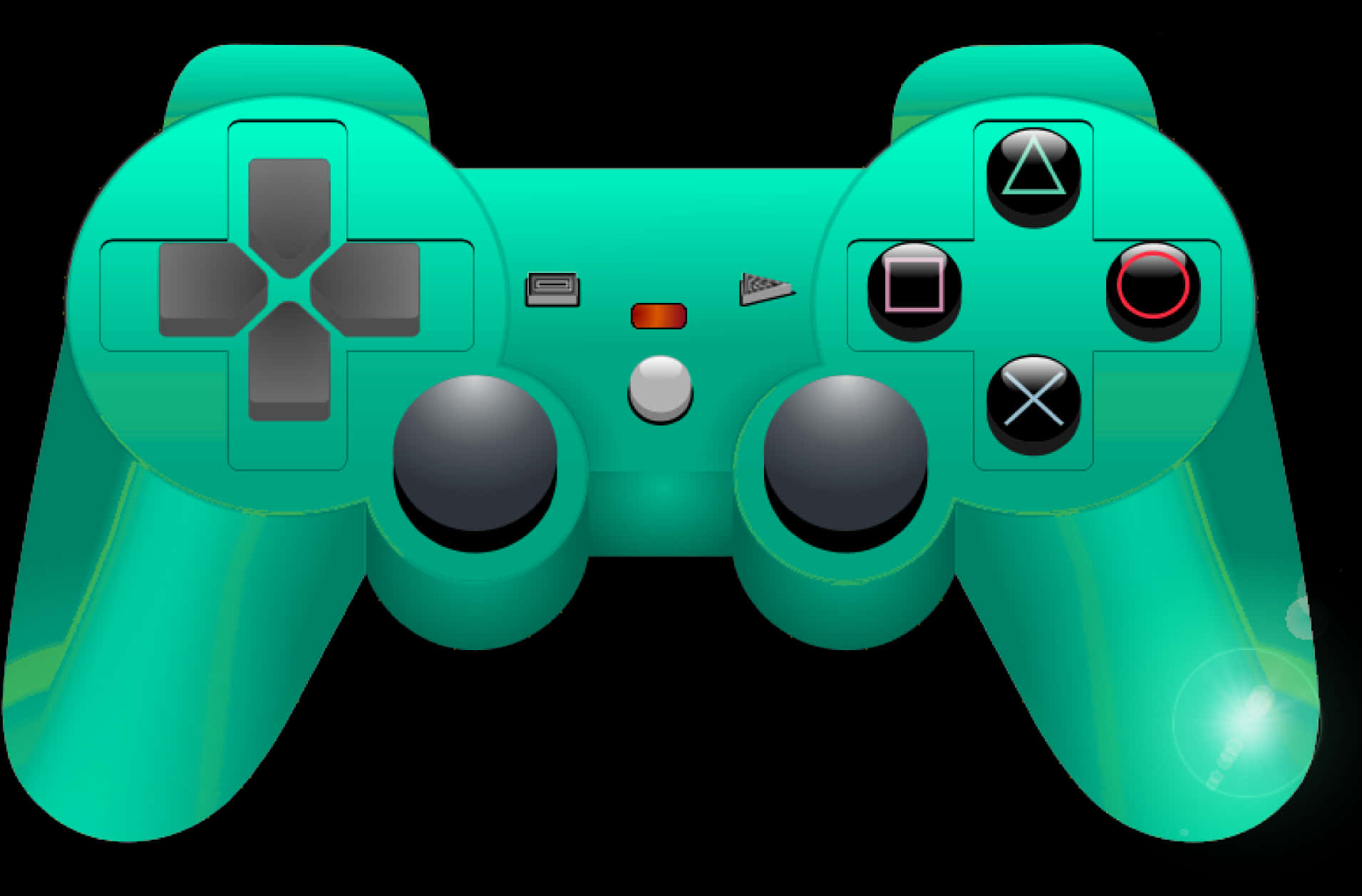 A Green Video Game Controller