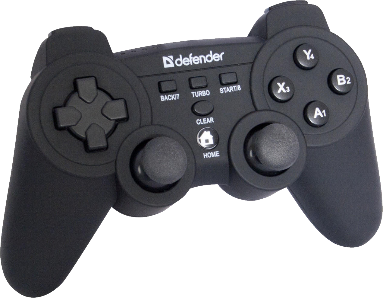 A Black Game Controller With Buttons