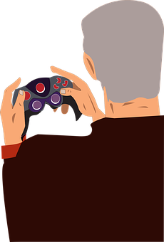 A Man Holding A Video Game Controller