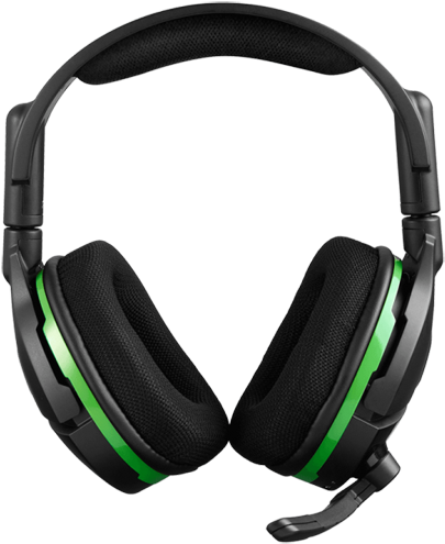 A Pair Of Black And Green Headphones