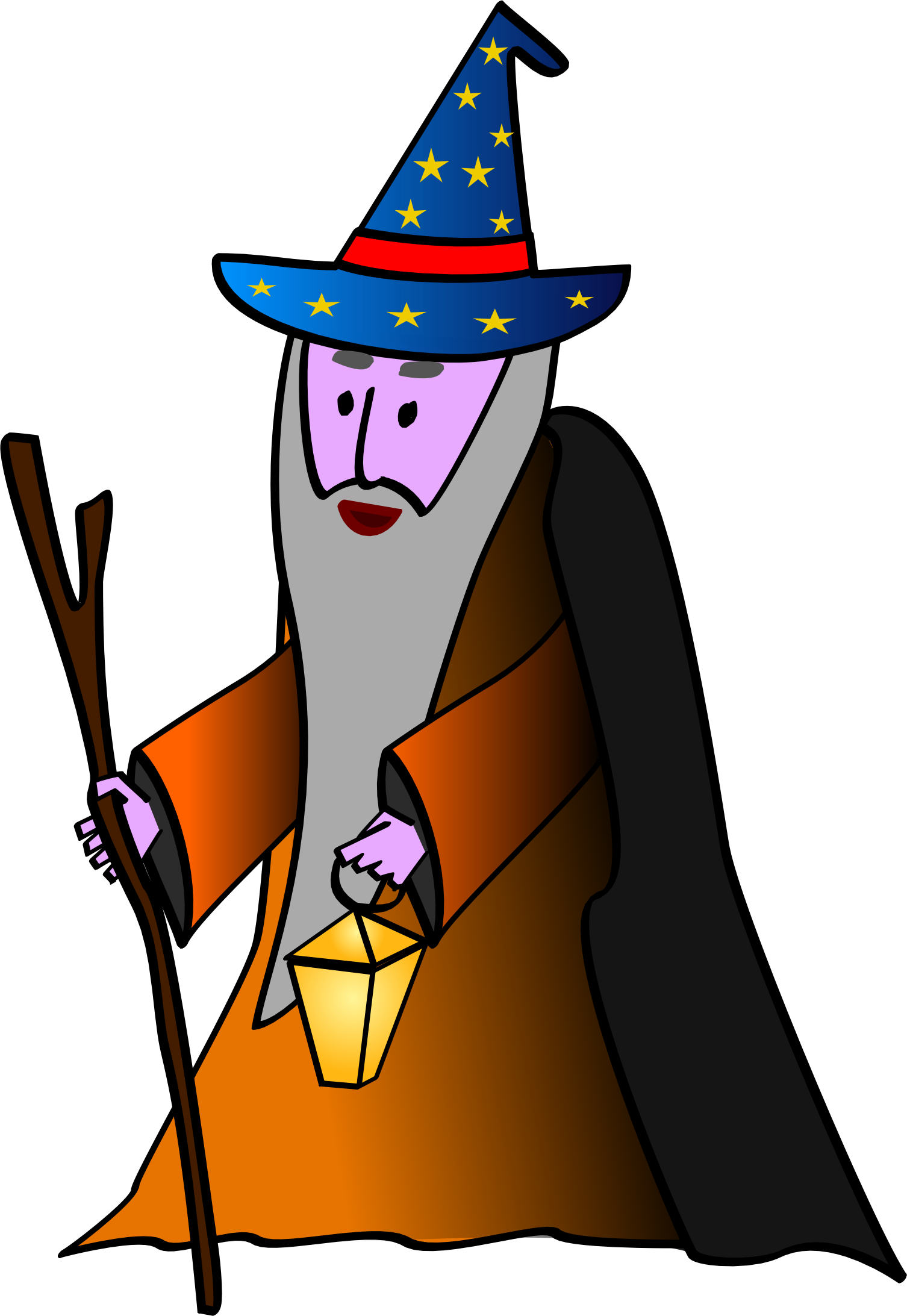 A Cartoon Of A Wizard Holding A Lantern