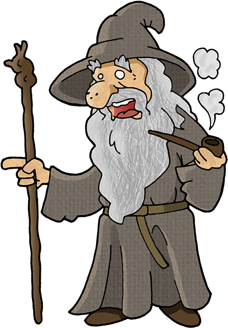 A Cartoon Of A Wizard