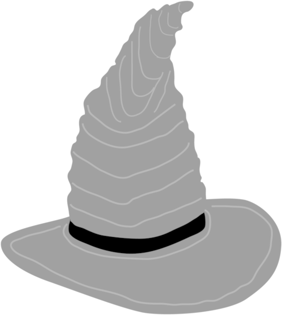 A Grey Hat With A Black Band
