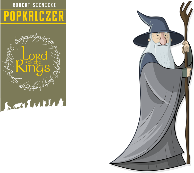 A Cartoon Of A Wizard Holding A Wand