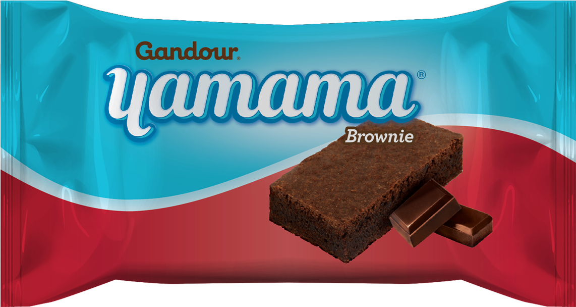 A Brownie Bar On A Red And Blue Package
