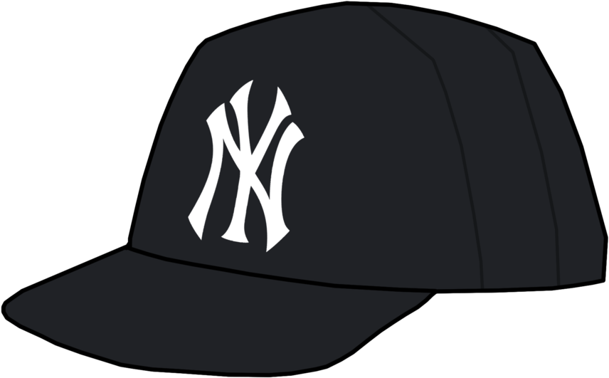 A Black Baseball Cap With A White Logo