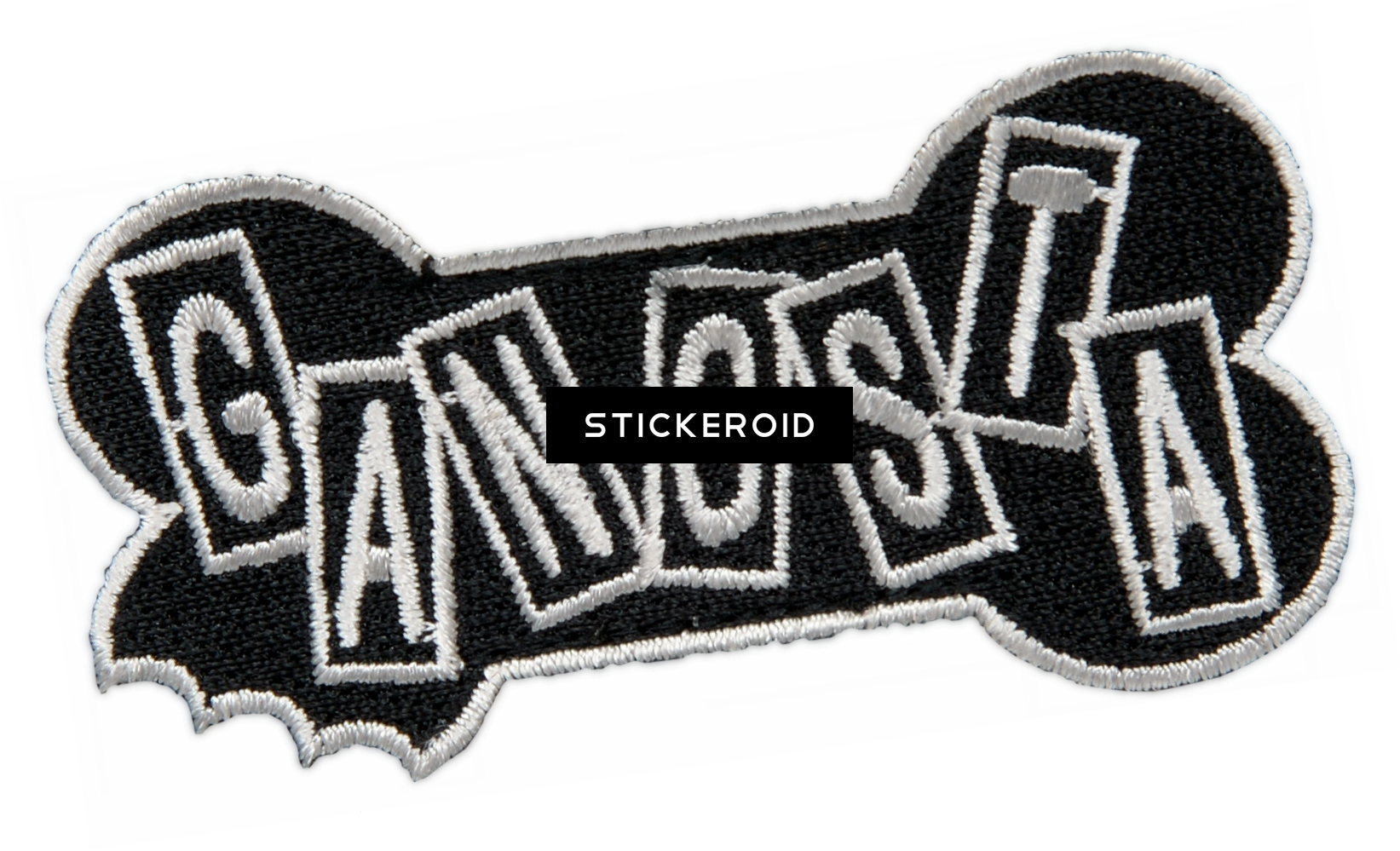 A Black And White Patch With White Text
