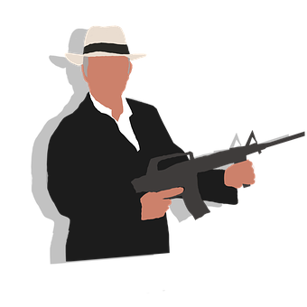 A Man Holding A Gun