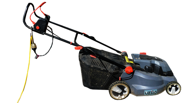A Lawnmower With A Black Background