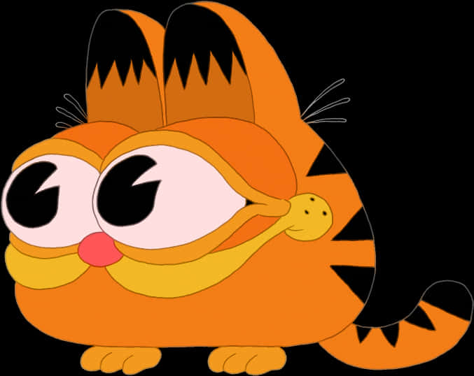 Cartoon Cat With Big Eyes