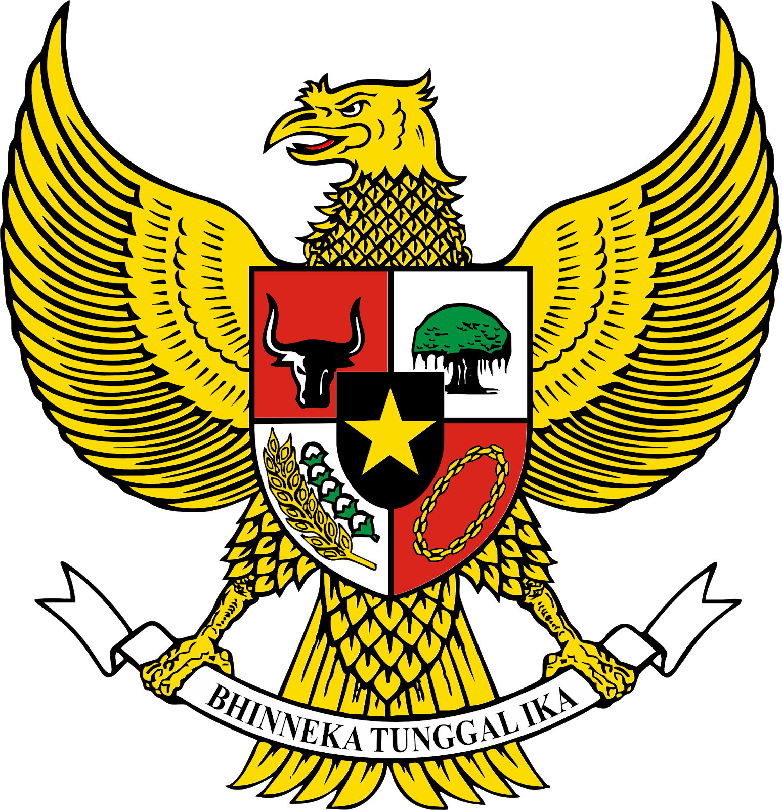 A Yellow And Red Eagle With A Shield And A Star