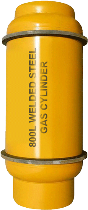 A Yellow Cylinder With Black Text