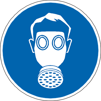 A Blue Circle With A White Face And A Mask