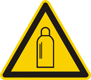 A Yellow Triangle Sign With A Black And Yellow Triangle