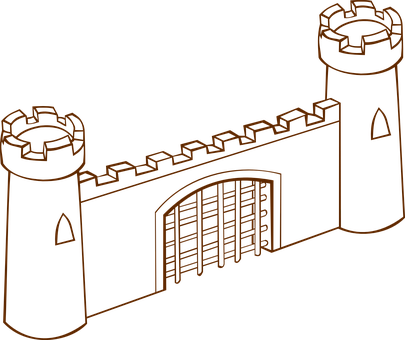 A Drawing Of A Castle