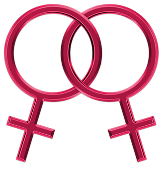 A Couple Of Pink Female Symbols