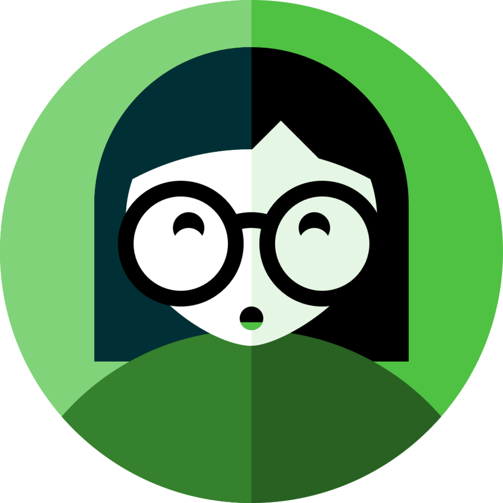 A Cartoon Of A Woman With Glasses