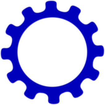 A Blue Gear With Black Background