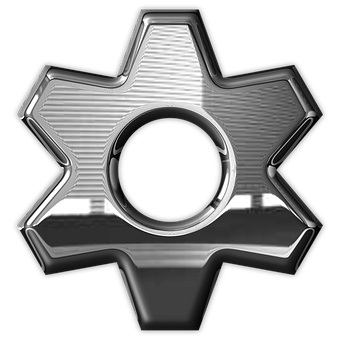 A Silver Star With A Hole In The Middle